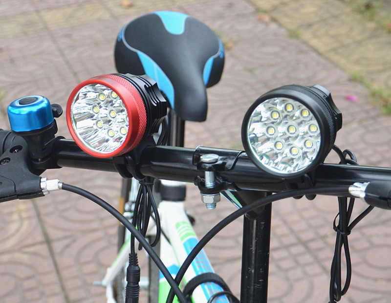 Водонепроницаемая LED фара для велосипеда с встроенным сигналом (1200 мАч)