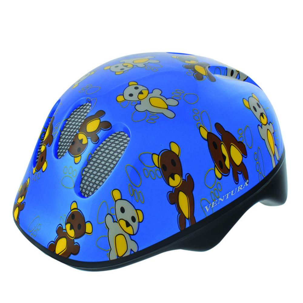 Шлем .детский/подростк. 5-734072 с сеточкой 6отв. 48-52см TEDDY/голубой (10) M-WAVE 5-734072
