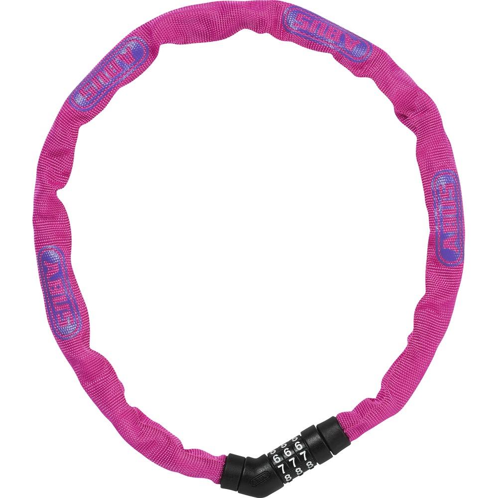 Замок 05-0072481 вело цепь на коде 3х разр 4804C/75см PK STEEL-O-CHAIN 4мм, класс защиты 3/15 розовы 05-0072481