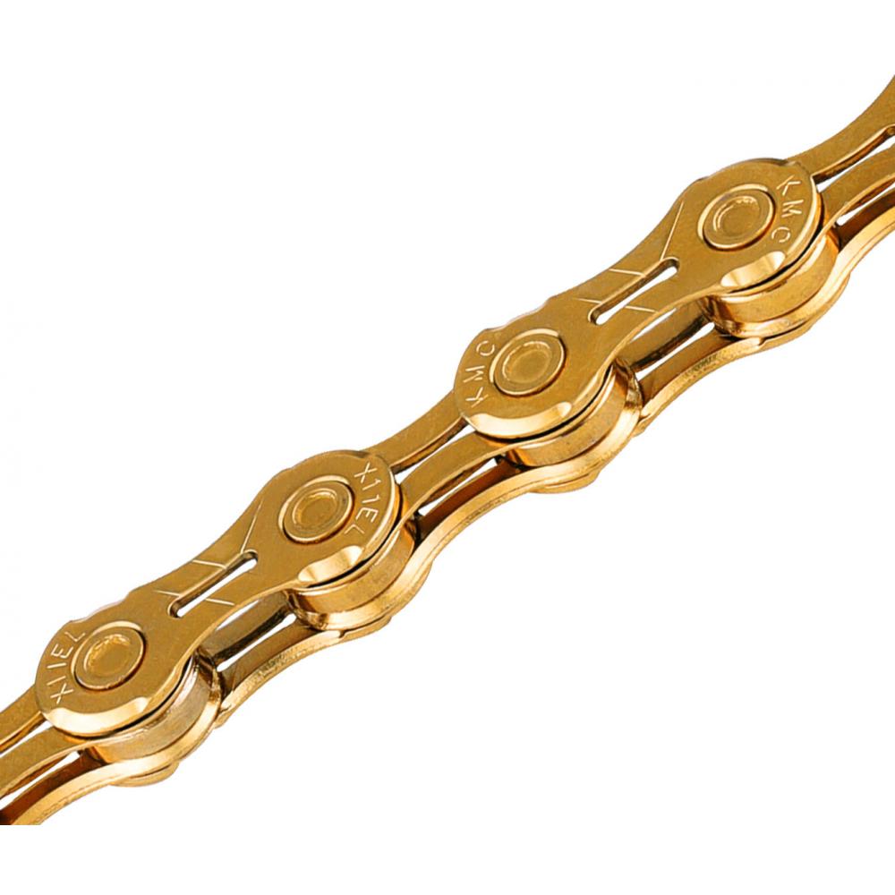 Цепь 5-303534 X11EL Ti-N Gold 1/2"x11/128" 11ск. 118 звеньев, облегч EL-extra light, с замком, д/SHI 5-303534