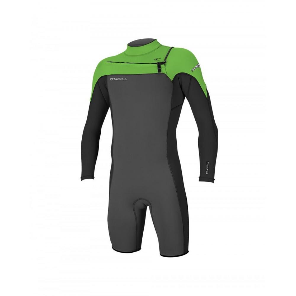 Гидрокостюм мужской короткий длинный рукав O'Neill HAMMER 2MM CHEST ZIP L/S SPRING GRAPH/BLACK/DAYGL 19-060000031