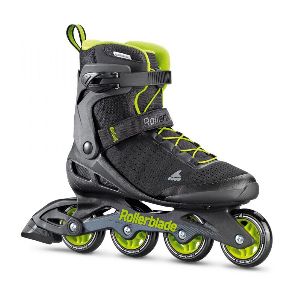 коньки роликовые 270 Rollerblade 21 м ZETRABLADE ELITE black/lime 62-21-178077