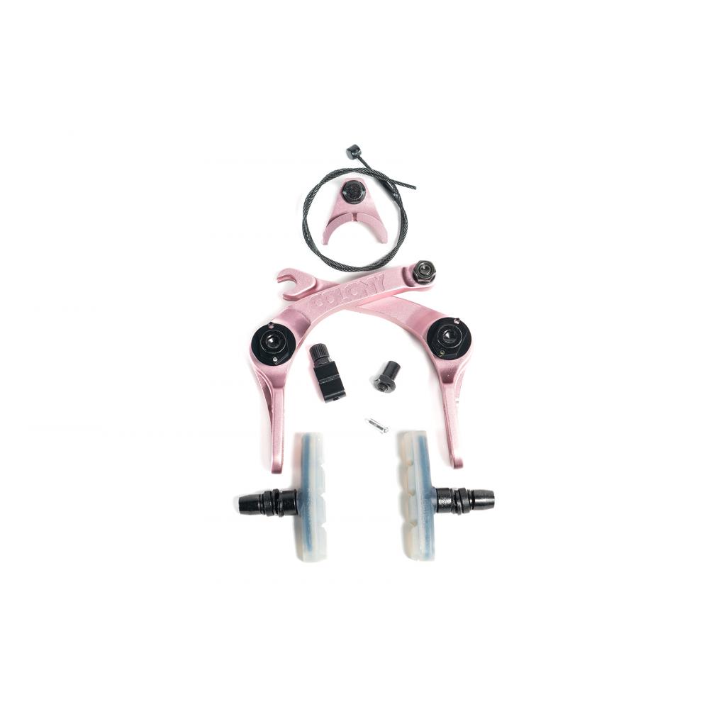 Тормоза 03-002517 Brethren Brake Set - Forged & CNC Alloy with clear pads ФРЕЗЕРОВАННЫЙ АЛЮМИНИЙ I38 03-002517