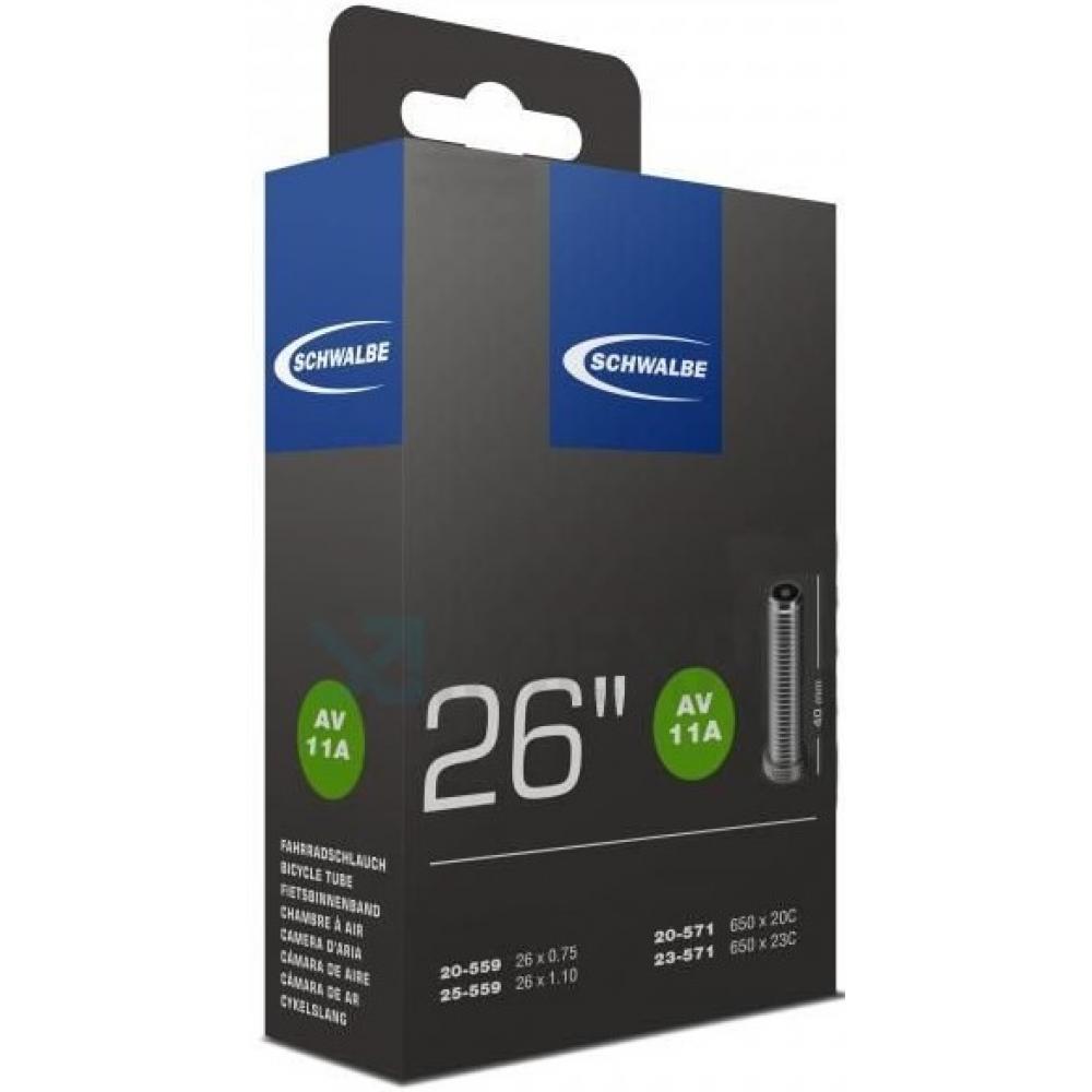 Камера. 26" авто 05-10422240  AV11A 26x0,8-1.00 (20/25-559/571) IB AGV 40mm. SCHWALBE 05-10422240