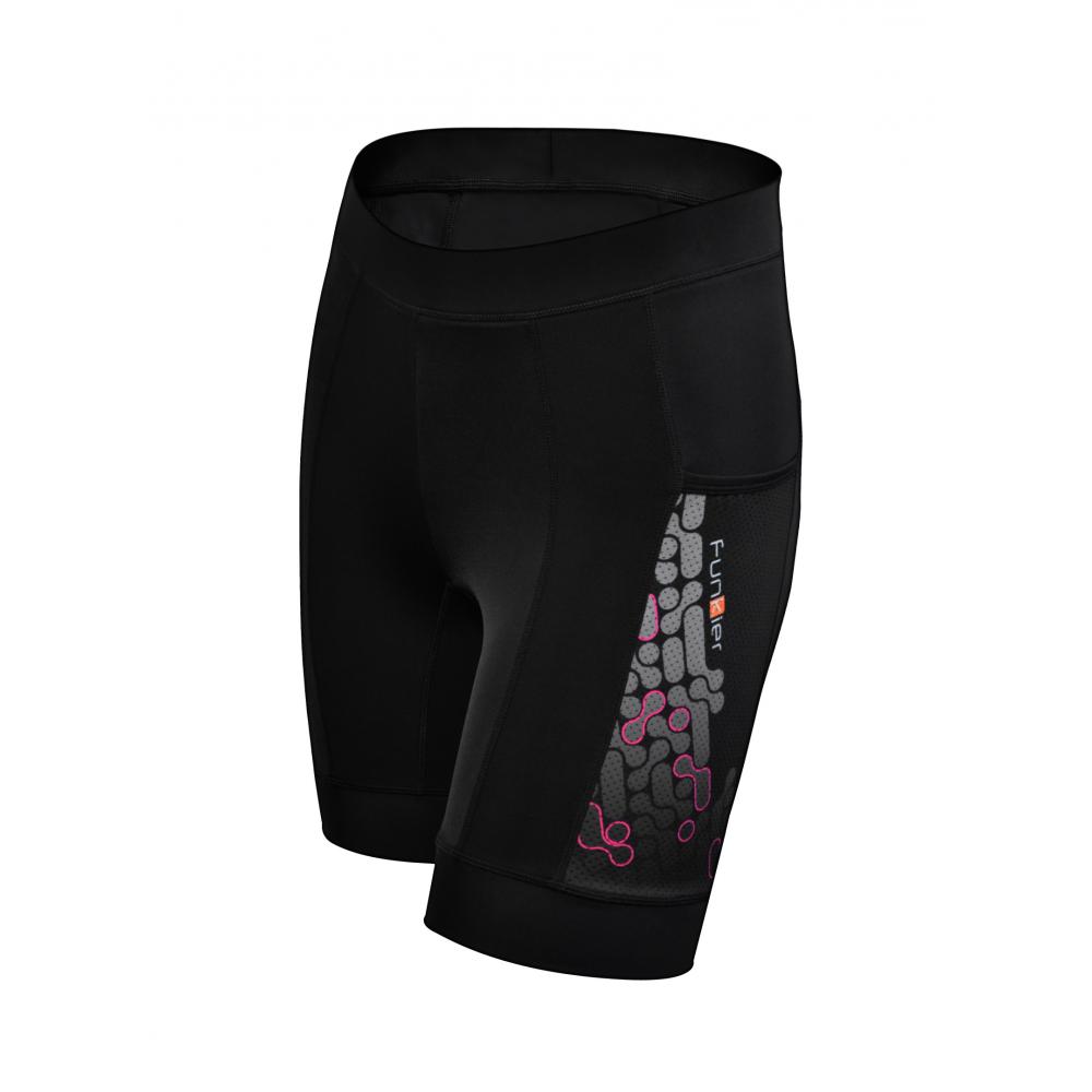 Велошорты 15-100 женские RSW226 Pink без памперса в т.ч. для бега и др. черно-розовые S Funkier 15-100