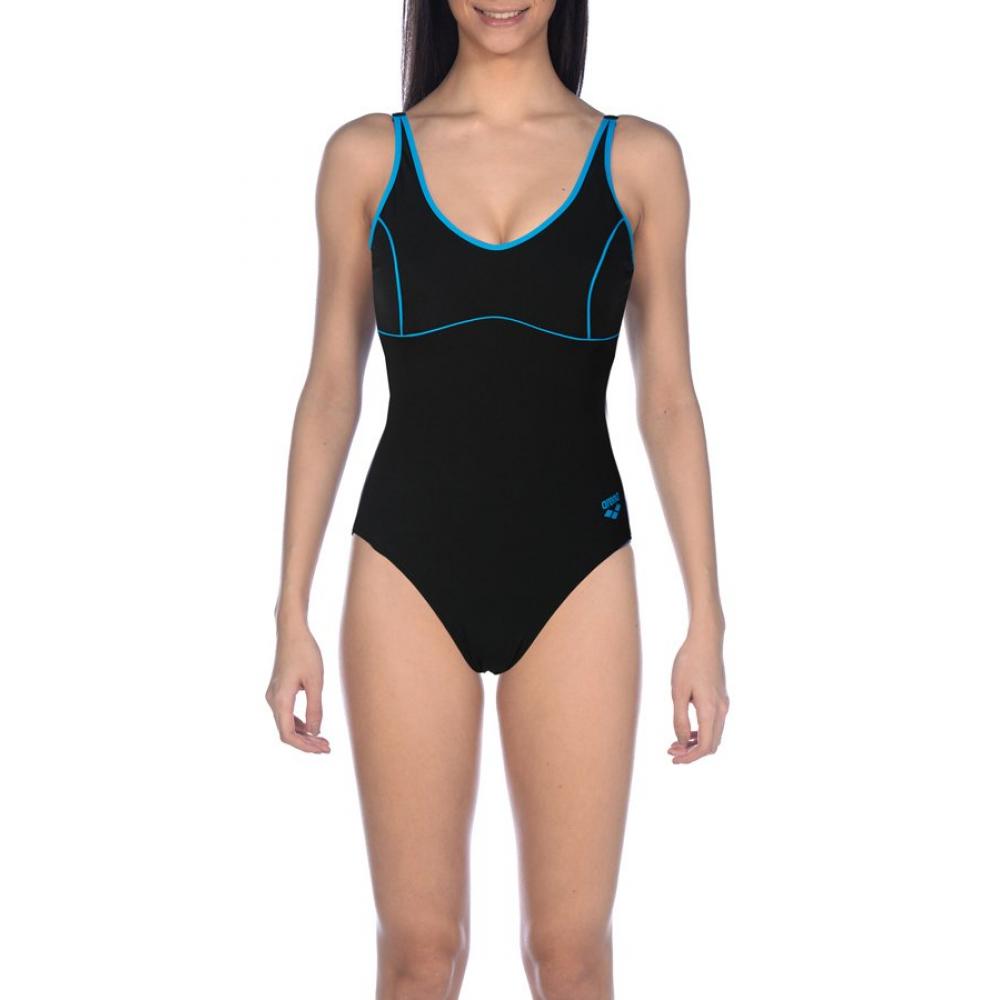 Купальник спортивный ж TANIA CLIP BACK black-turquoise 000911 508 36 Arena 19 20 20-080000229
