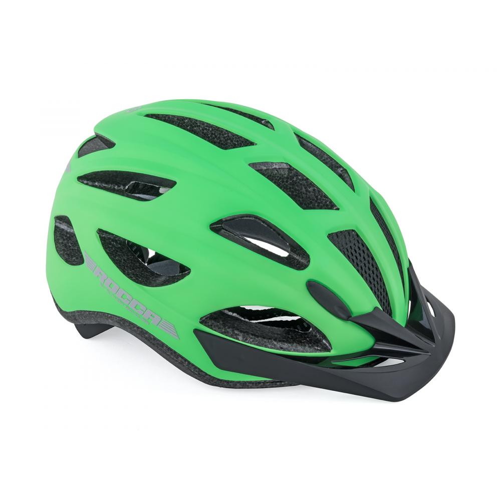 Шлем 8-9001703 с сеточкой Rocca X0 green-neon 24отв.DialFit system, In-Shell technology 285гр зелено 8-9001703
