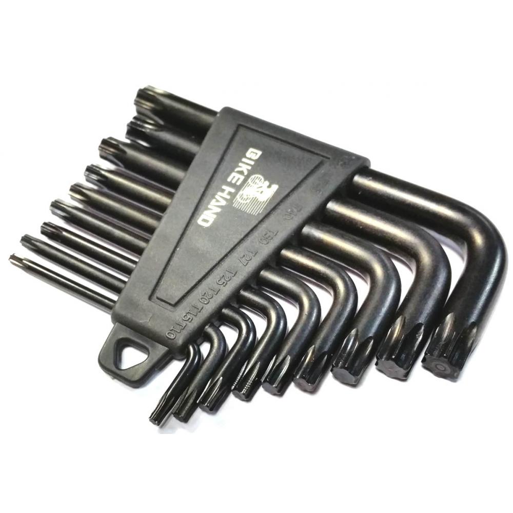 Набор 6-150633 TORX YC-633S Г-образн. "звездочка" T10/T15/T20/T25/T27/T30/T40/T45/T50 сталь BIKEHAND 6-150633