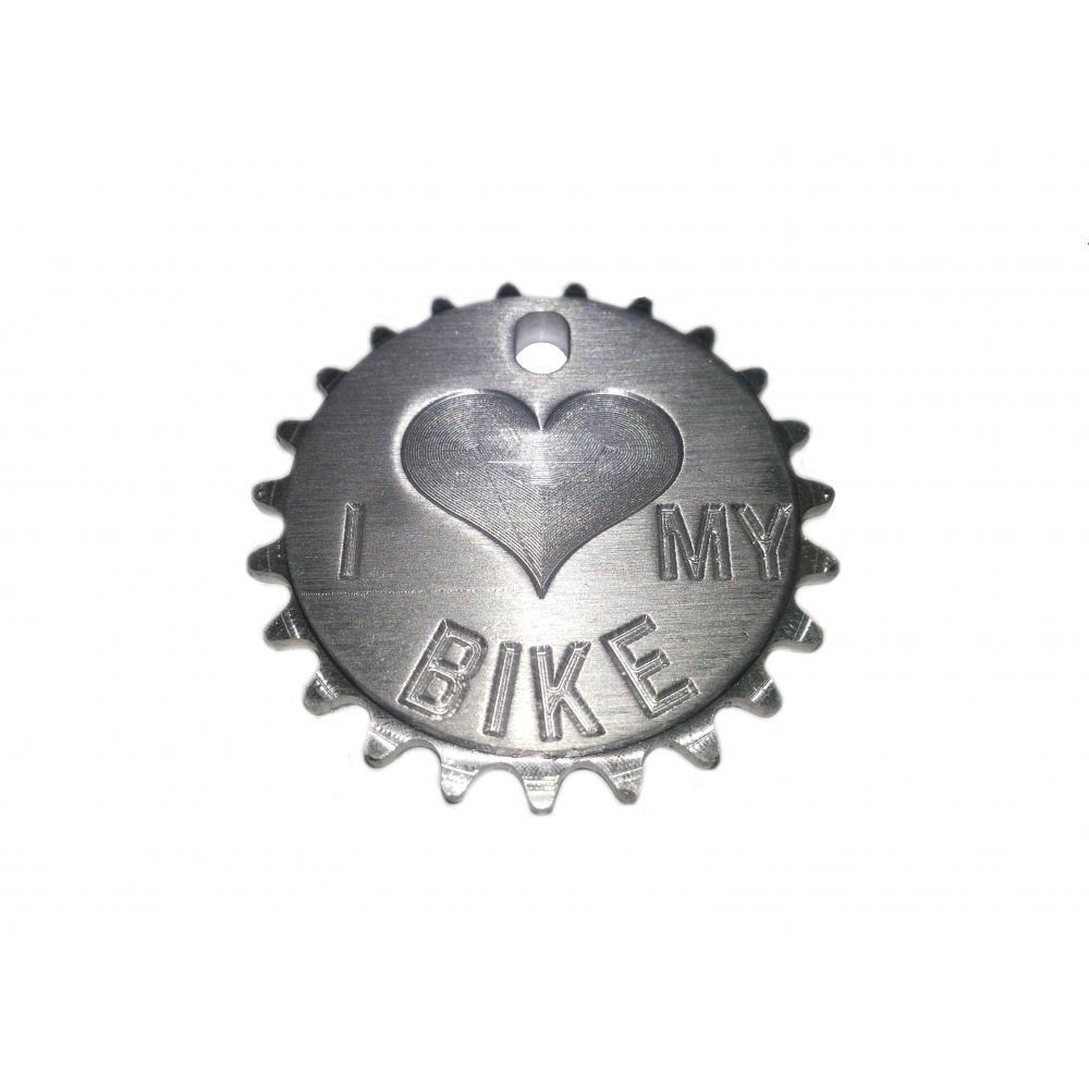 Брелок I love my bike silver 63-015996