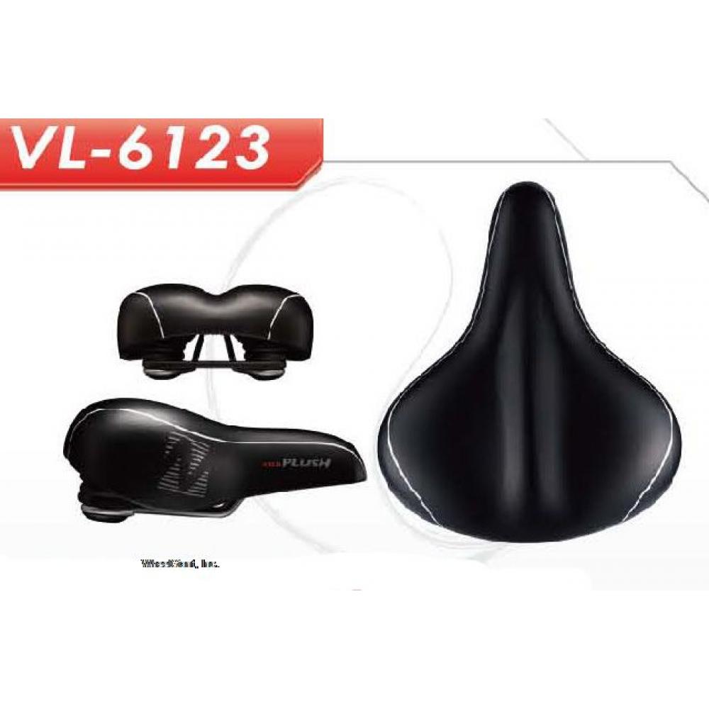 Седло 6-146123 комфорт 254х205мм VL-6123 эластомер, вакуумн. черное END ZONE VELO 6-146123