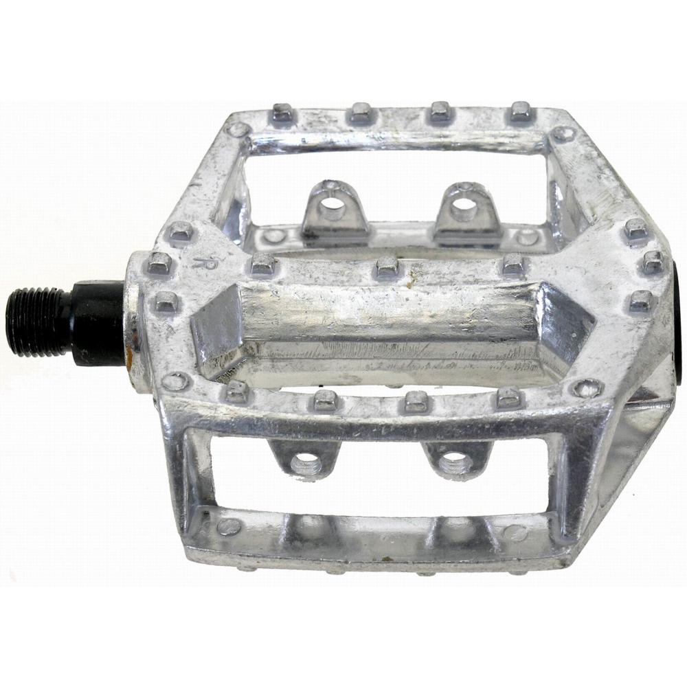Педали 5-311330 алюм. литые широкие резьба 1/2", 87х94мм, 385г/пара, серебристые 5-311330