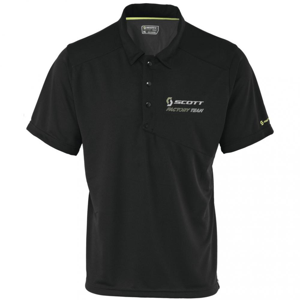 Футболка  Polo Scott Factory Team к/рук black/lime green (M) 30-16-234684-M