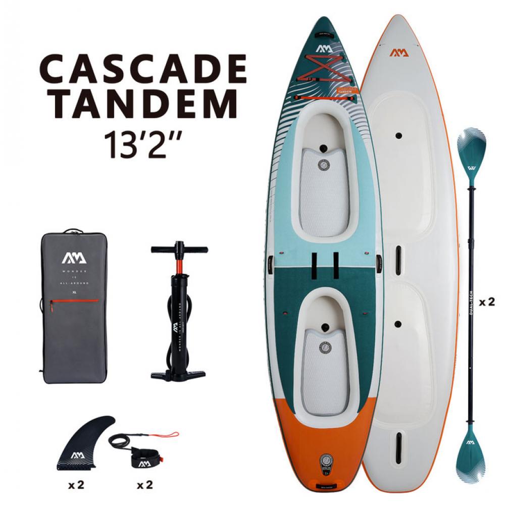 Каяк/SUP-доска надувная с веслом двухместная Aqua Marina Cascade Tandem 13'2" 26-0600000011