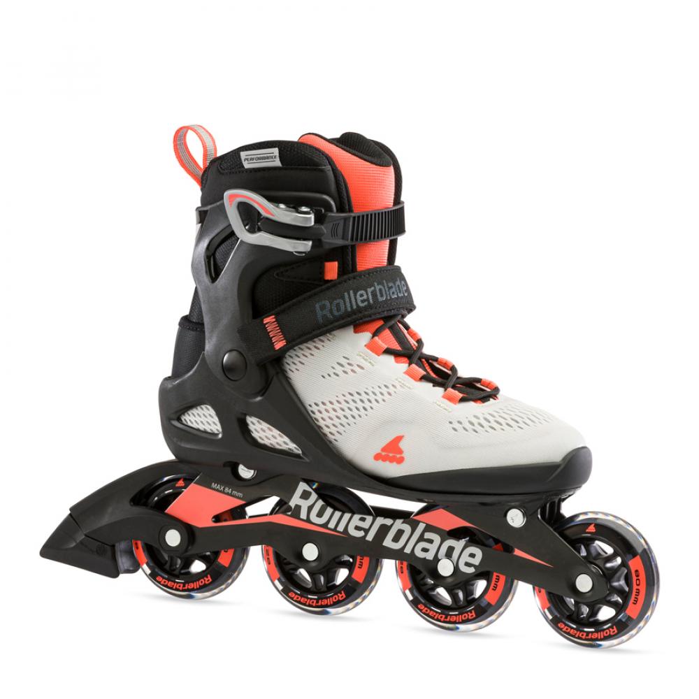 коньки роликовые 245 Rollerblade 21 ж MACROBLADE 80 W glacier grey/coral 62-21-177964
