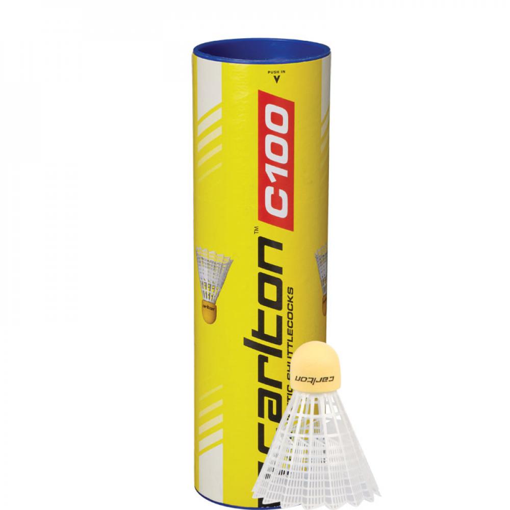 Воланы для бадминтона Carlton C100 synthetic, medium speed, (3 шт. в тубе) 003780 003780
