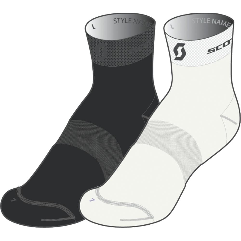 Носки Scott Logo Light 2-ПАРЫ white/black (XL/45-47) 30-223461-BW-XL