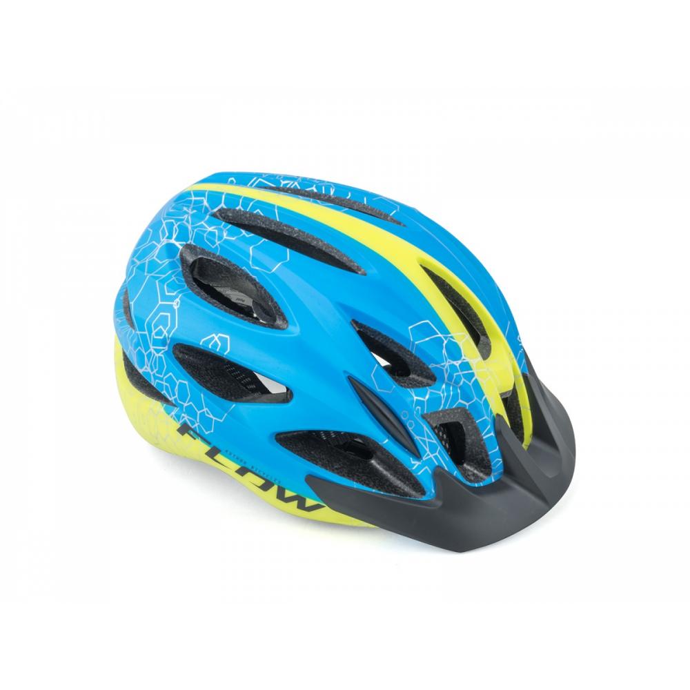 Шлем 8-9001677 спорт. Flow X9 204 blue/yellow-neon-matt 17отв. INMOLD сине-неоновый матовый 58-61см 8-9001677