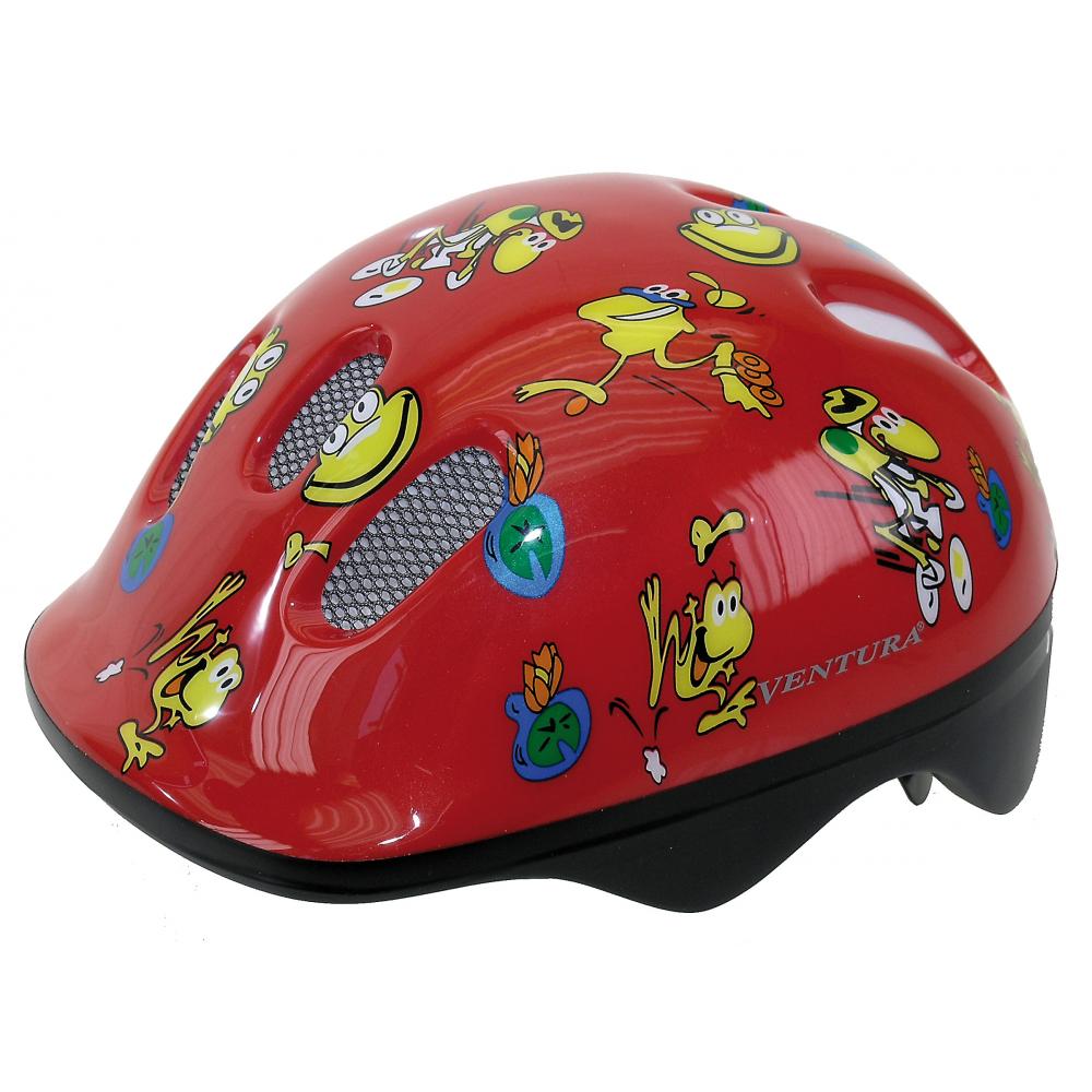 Шлем .детский/подростк. 5-734070 с сеточкой 6отв. 48-52см FROGS/красный (10) M-WAVE 5-734070