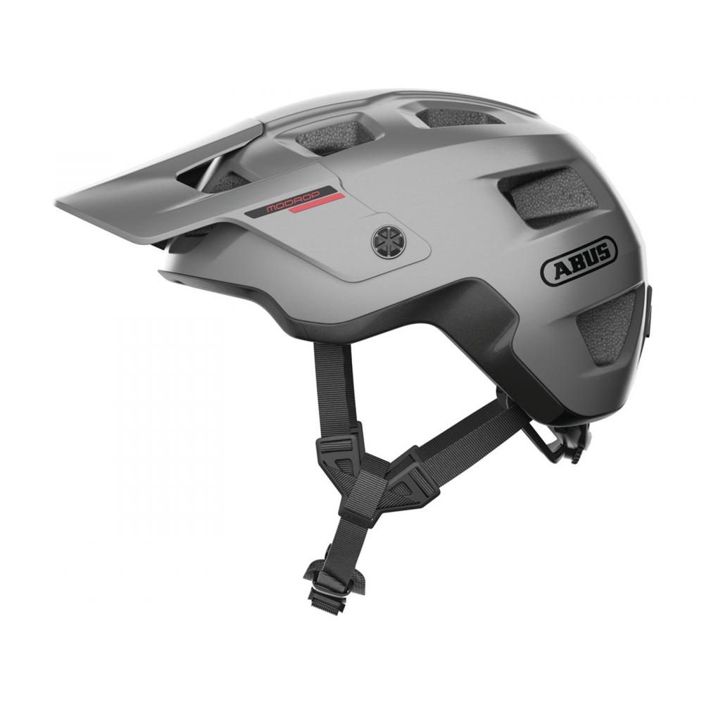 Шлем 05-0068981 MODROP  S(51-55см), 14 отверстий, сетка от насекомых, 310гр, Ti silver серебро ABUS  05-0068981