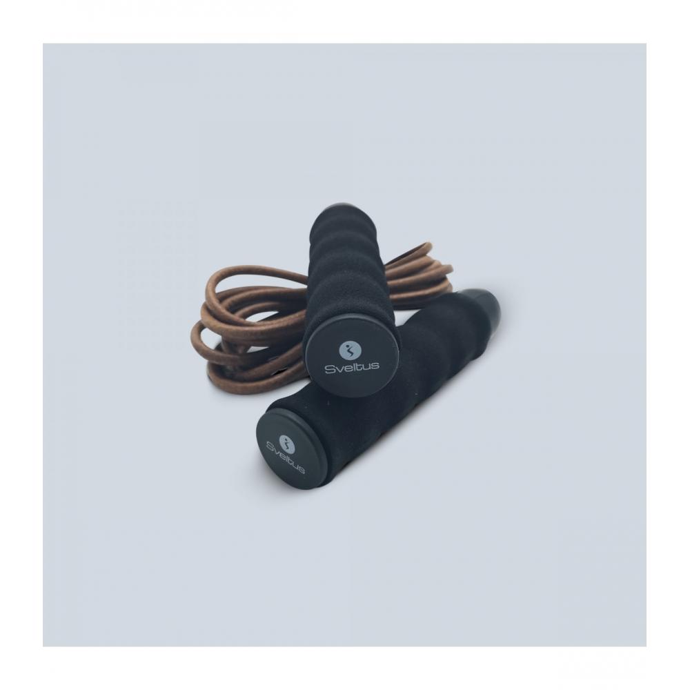 Скакалка SVELTUS Leather weighted jump rope 05-2713
