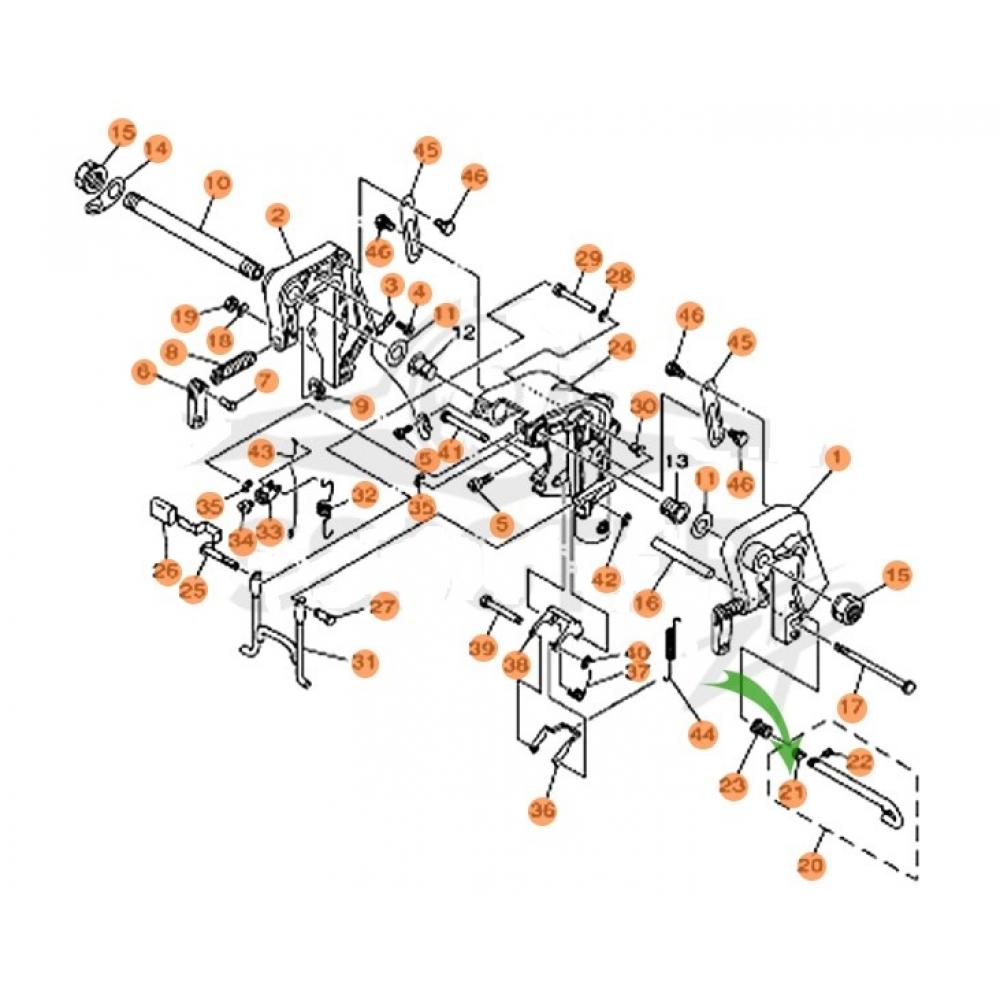 Пластина запирающая T15 (13-21) 15F-13026 22-030000030