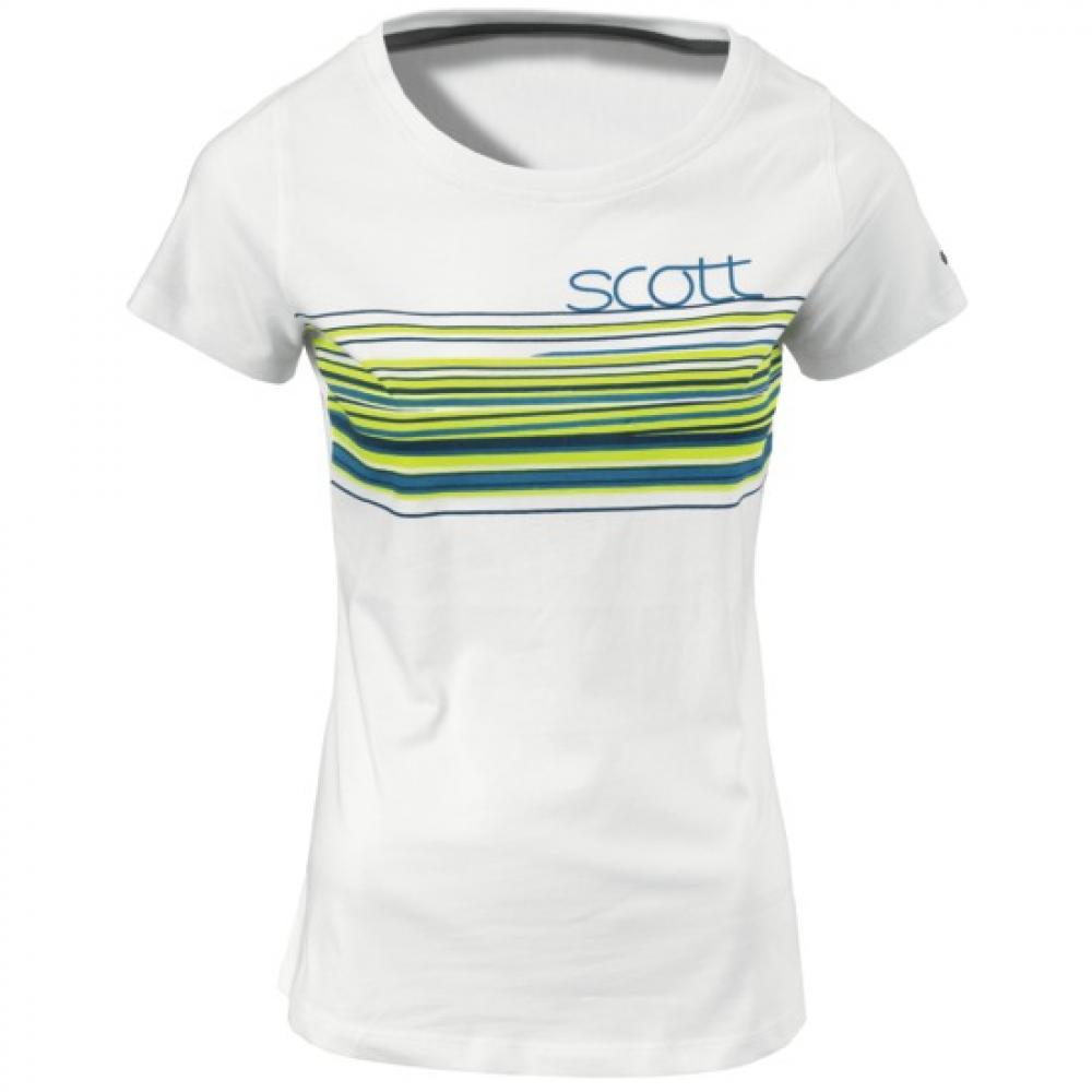 Футболка жен. Scott Basin Bay 40 white/lime green (S) 30-229949-WG-S