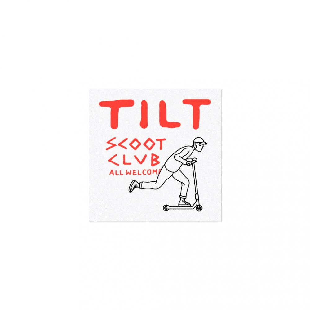 Наклейка Tilt Scoot Club (белый) 00-40-093