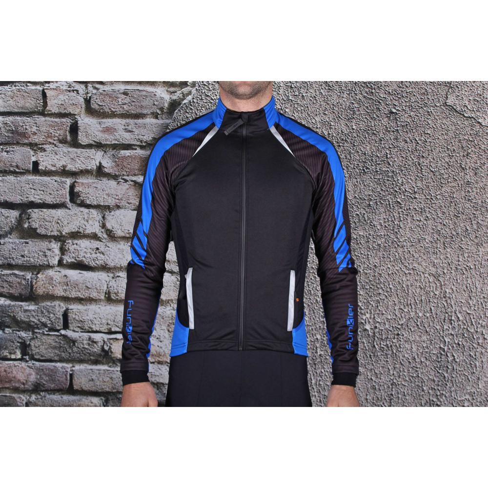 Велокуртка 12-693 Tolmezo WJ-1326 Black/Blue TPU Thermal (Windstopper, Waterproof, Breathable) PRO с 12-693