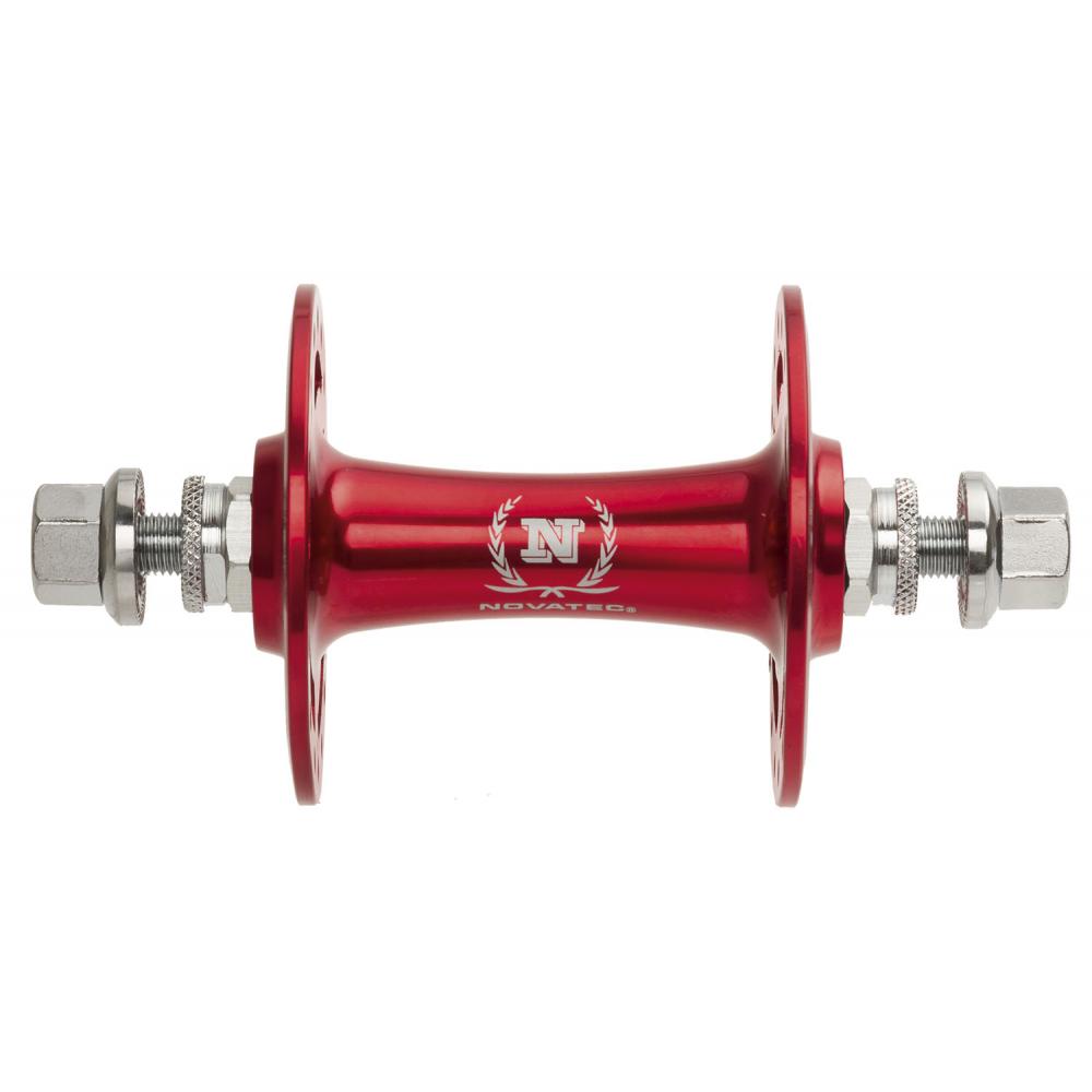 Втулка 5-325937 Singlespeed/Fixie алюм. перед. 32отв. гайки ось М9х140мм АНОДИР. КРАСНАЯ NOVATEC 5-325937