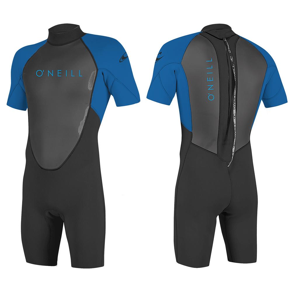 Гидрокостюм детский короткий O'Neill YOUTH REACTOR-2 2MM BACK ZIP S/S SPRING BLACK/OCEAN 6 S21 21-100000334