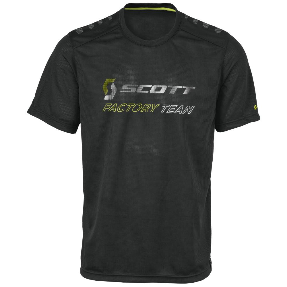 Футболка Scott Factory Team к/рук black/lime green (M) 30-16-234681-M