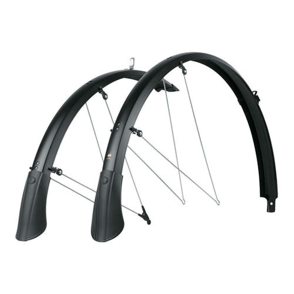 Крылья 0-10434 металлопласт. SKS-10434 Bluemels 53mm, 28", черные. с брызгов., Trekking (Германия) 0-10434