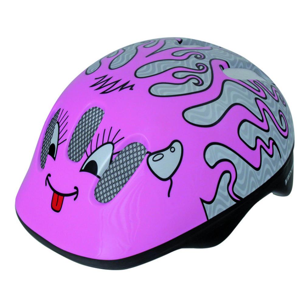 Шлем .детский/подростк. 5-731006 с сеточкой 6отв. 52-56см CURLY/розовый (10) M-WAVE 5-731006
