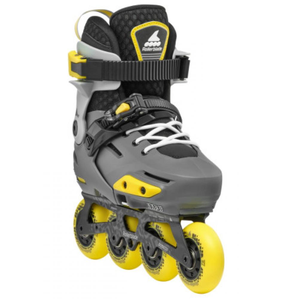 Коньки роликовые 185 Rollerblade APEX charcoal/yellow 86B0751510-NB01185