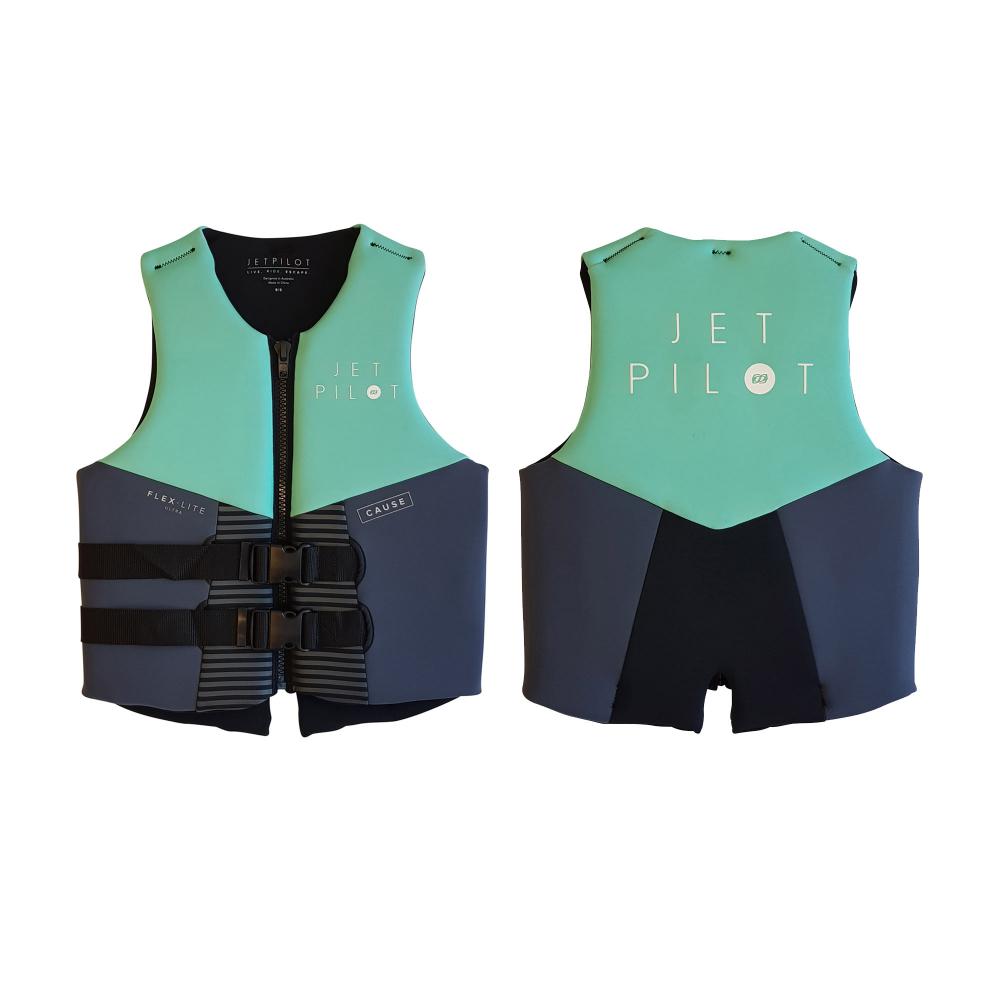 Спасательный жилет неопрен женский Jetpilot Cause Neo Vest ISO 50N Teal S22 (1907102, S/8, S22) 22-100000071