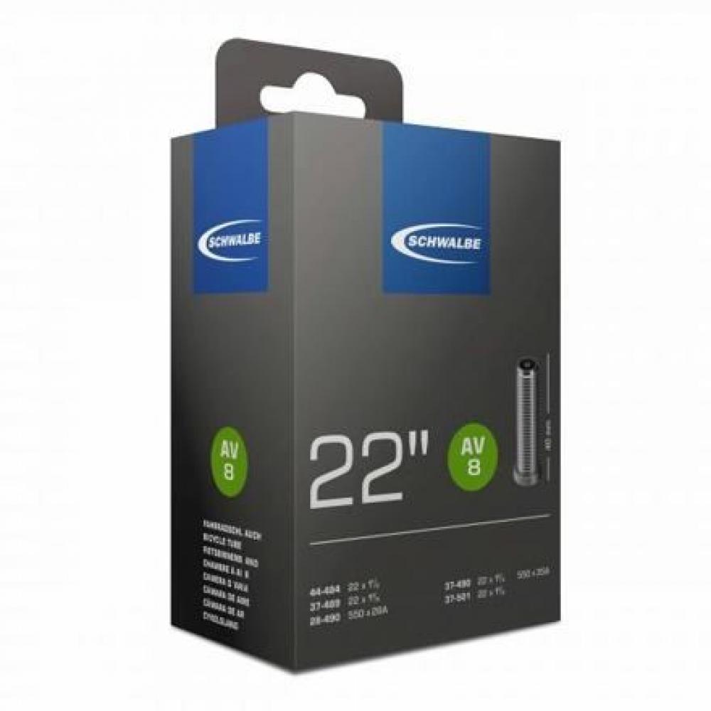 Камера. 22" авто 05-10417310 AV8 22х1 3/8-1 1/2 (28/44-484/501) IB AGV 40mm. SCHWALBE 05-10417310