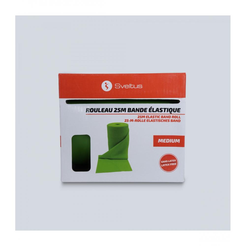 Эспандер лента латекс SVELTUS 25M roll of TPE/TPR resistant tape medium 05-0535