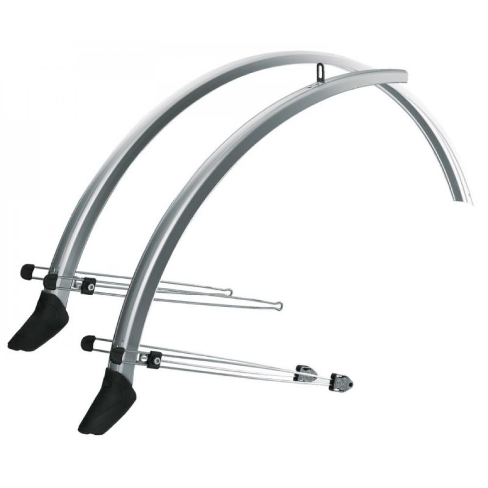 Крылья 0-10980 металлопласт. SKS-10980 Commuter Road 35mm, 28", серебристые с брызгов.(Германия) 0-10980