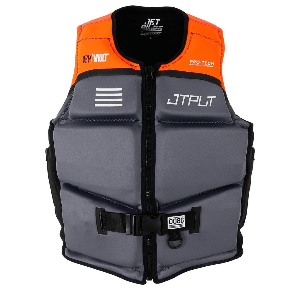 Спасательный жилет для гидроцикла неопрен мужск. Jetpilot RX VAULT PROTECH F/E ECO VEST CHAR/ORG L50 25-0700000083