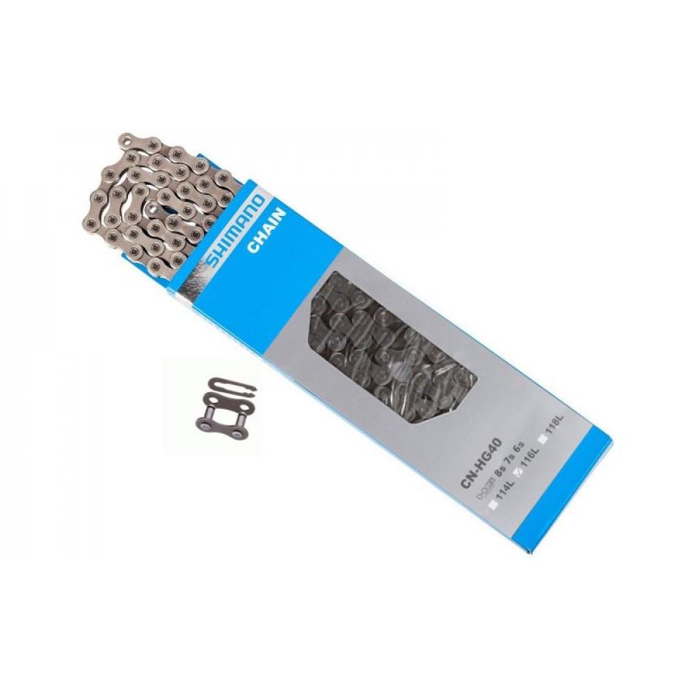 Цепь ALIVIO/ACERA/ALTUS/TOURNEY ECNHG40116Q 2-936 6-8ск. 116зв. замок в комплекте инд. уп. SHIMANO 2-936