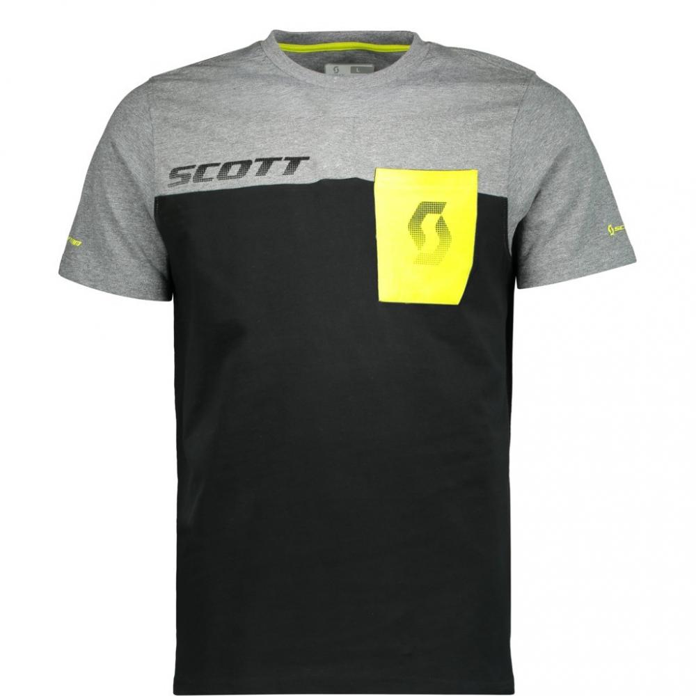 Футболка Scott CO factory Team к/рук black/dark grey melange (S) 30-17-250432-5517-S