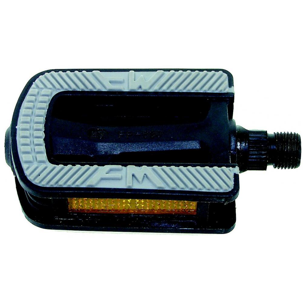 Педали 5-311046 пласт. с отражат. антискольз. детские 60х82мм, 288г/пара черные Steady K4 5-311046