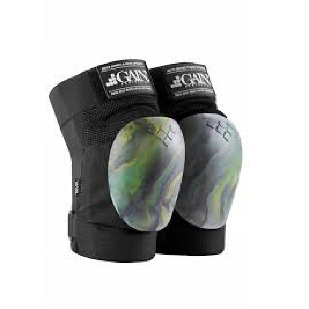 Защита 03-001300 на колени, THE MVP hard shell knee pads размер XXS 25-30см золото-зеленый GAIN 03-001300