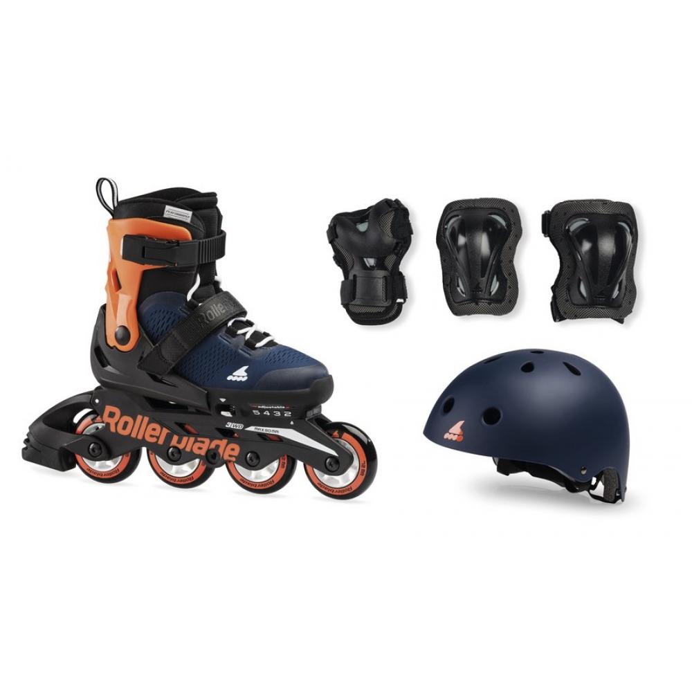 коньки роликовые 175 Rollerblade 21 м MICRO CUBE midnight blue/warm orange 62-21-177722