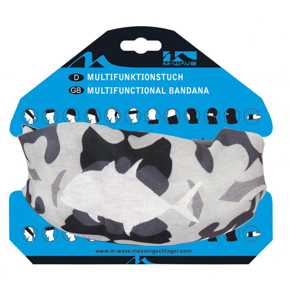 Бандана 5-715179 дыш. полиэст с микрофиброй 24х48см б/шов. CAMOUFLAGE черно-серо-бело-зелен M-WAVE 5-715179