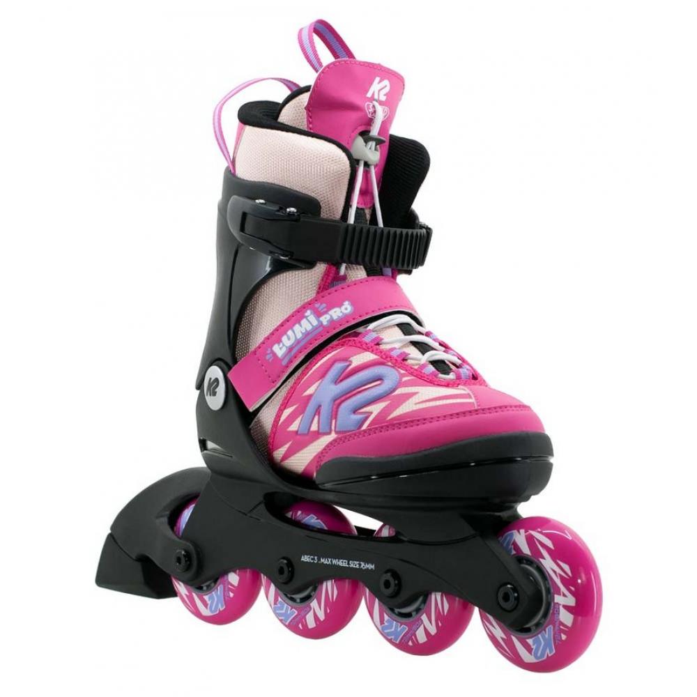 Коньки роликовые K2 26 LUMI PRO pink M 30M0720.1.1M