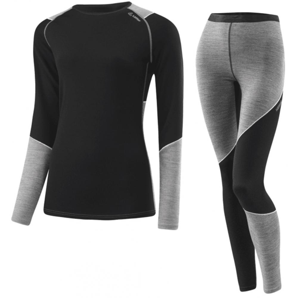 Жен.комплект Loeffler Merino black/grey melange (42) EL24170-999-42