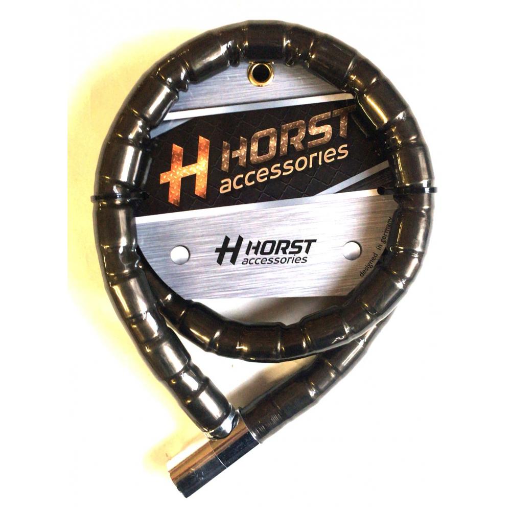 Замок 09-100257 вело 22х1200мм на ключе черный HORST 09-100257