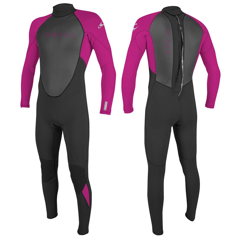 Гидрокостюм детский длинный O'Neill YOUTH REACTOR-2 3/2 BACK ZIP FULL BLACK/BERRY 6 S21 21-100000364
