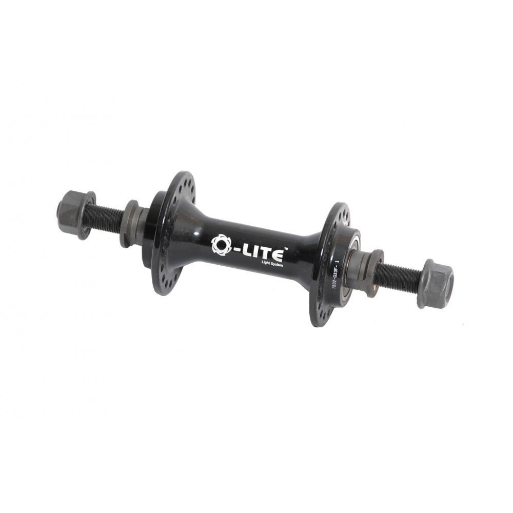 Втулка 6-150033 перед BMX алюм. 36отв. 2 пром. подшип. 3/8"х100х155мм черная Q-lite SALE 6-150033